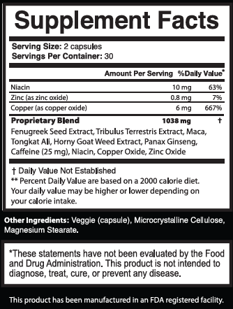 Alphapulse - Supplement Facts Alphapulse - Supplement Facts
